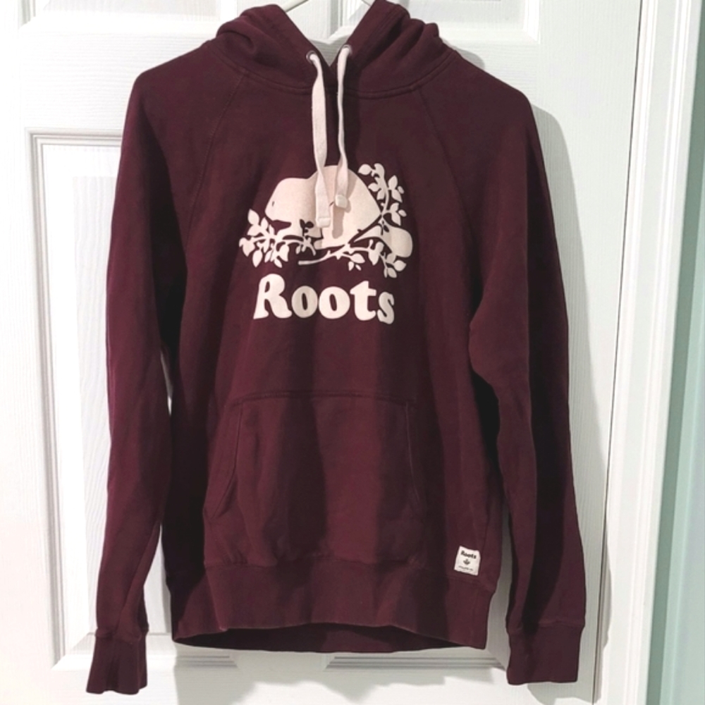 Roots Women's Hooded Sweatshirt Classic Burgundy Size M